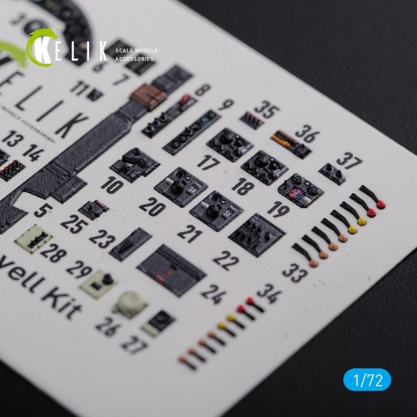 KELIK K72106 Ju-88 A-1 interior 3D decals for Revell kit 1/72