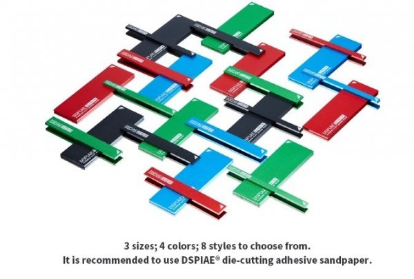 DSPIAE AS-BL15 ALUMINUM ALLOY SND BOARD BLUE 4PCS / Aluminiowa podkładka do papierów ściernych