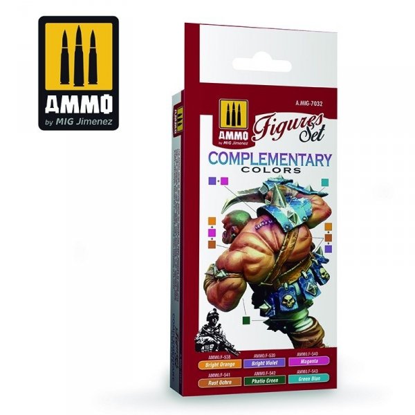 Ammo of Mig 7032 COMPLEMENTARY COLORS. FIGURE SET 6x17 ml