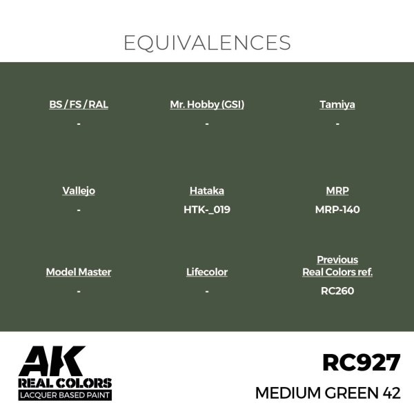 AK Interactive RC927 Medium Green 42 17 ml