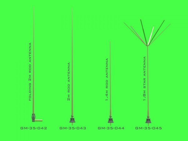 Master GM-35-045 German WWII 1,8m star antenna (for command tanks) (1pc) 1/35