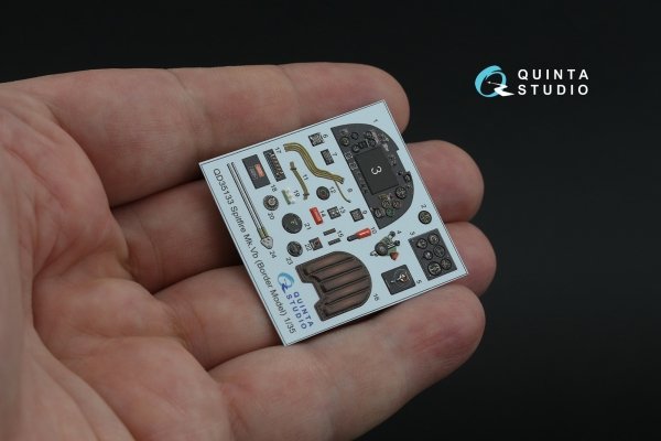 Quinta Studio QD35133 Spitfire Mk. Vb 3D-Printed coloured Interior on decal paper (Border model) 1/35
