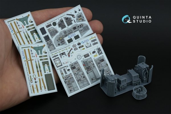 Quinta Studio QD+32228 Tornado Gr.4 3D-Printed &amp; coloured Interior on decal paper (Italeri) (with 3D-printed resin parts) 1/32