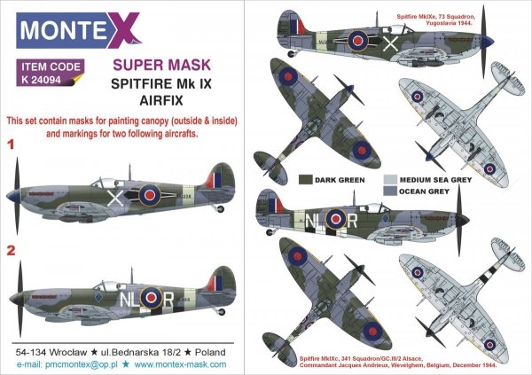 Montex K24094 SPITFIRE IXc for AIRFIX 1/24