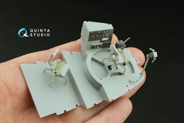 Quinta Studio QD32226 Boeing B-17G Navigator, bombardier, waist and tail gunners compartments. 3D-Printed coloured Interior (HK models) 1/32