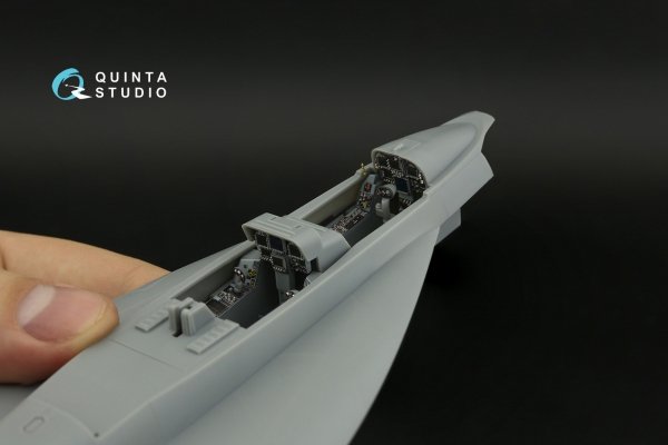 Quinta Studio QDS-48374 F/A-18F early 3D-Printed &amp; coloured Interior on decal paper (Hobby Boss) (small version) 1/48