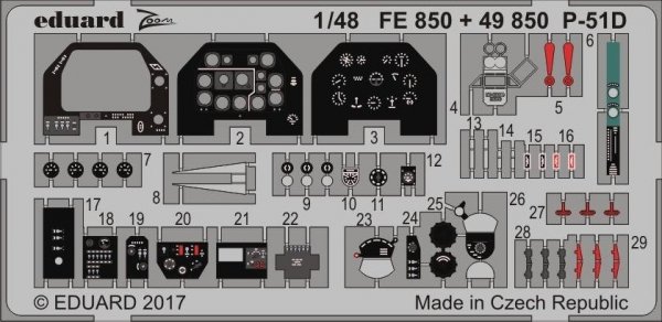 Eduard 49850 P-51D interior MENG 1/48