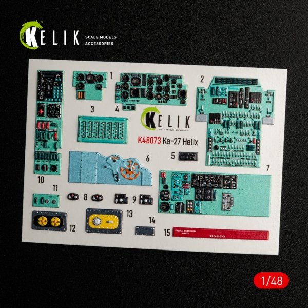 KELIK K48073 Ka-27 Helix interior 3D decals for HobbyBoss kit 1/48