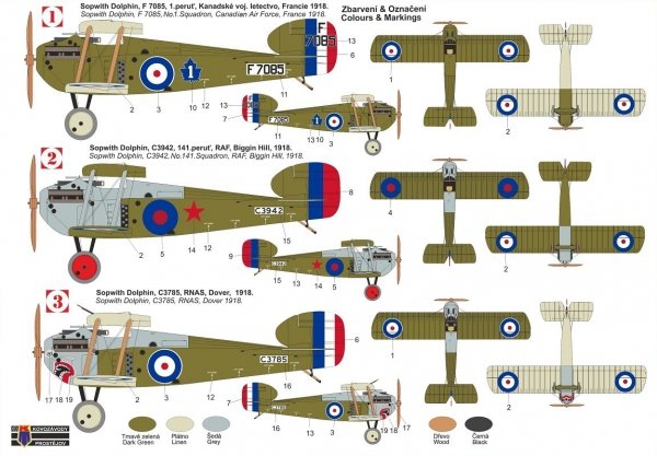 Kovozavody Prostejov KPM0274 Sopwith Dolphin „Special Markings“ 1/72