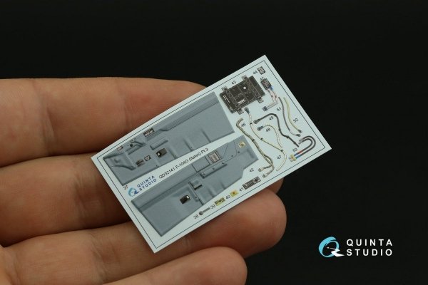 Quinta Studio QD32141 F-104G 3D-Printed &amp; coloured Interior on decal paper (Italeri) 1/32