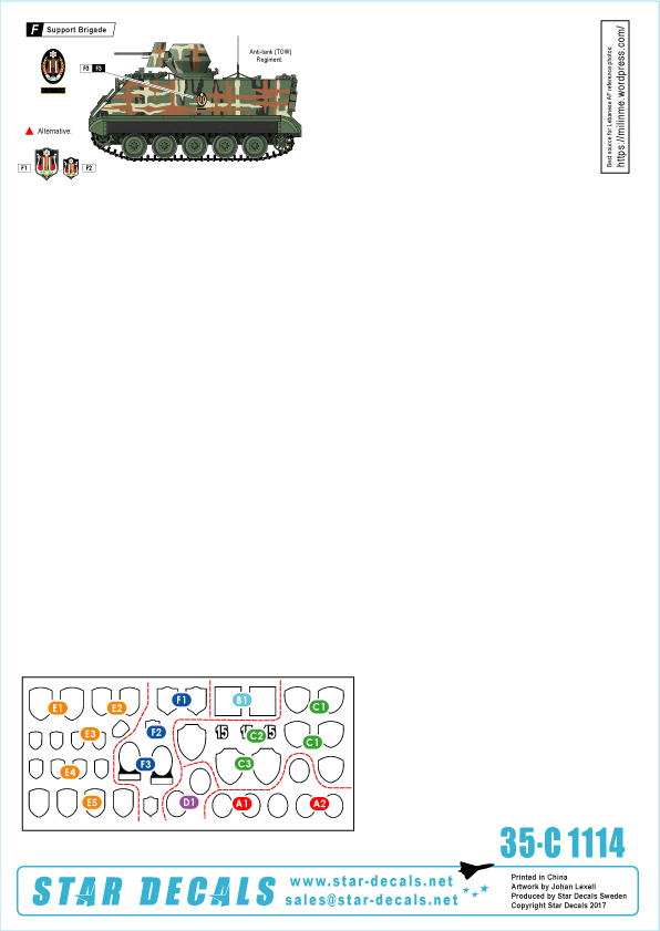 Star Decals 35-C1114 Lebanese Tanks &amp; AFVs 7 1/35
