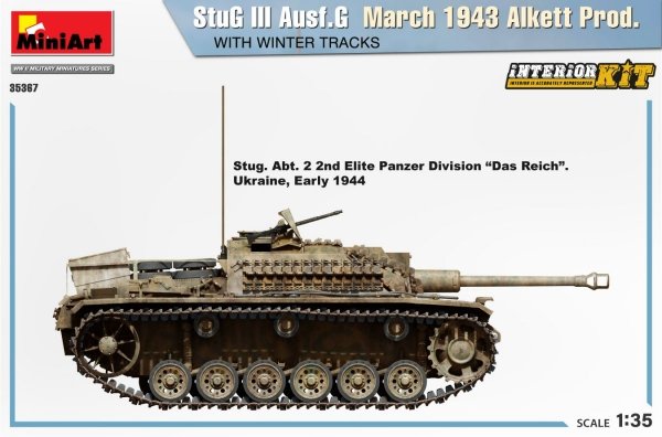 Mini Art 35367 StuG III Ausf. G March 1943 Alkett Prod. WITH WINTER TRACKS. INTERIOR KIT 1/35
