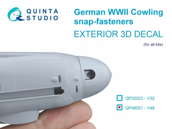 Quinta Studio QP48051 German WWII Cowling Snap-Fasteners (All kits) 1/48