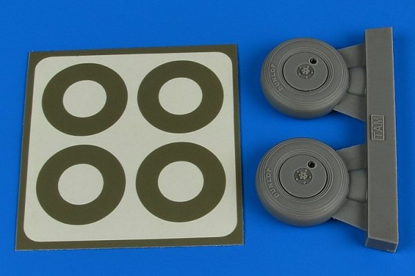 Aires 2237 Spitfire Mk.IX wheels (covered) &amp; paint masks 1/32 TAMIYA