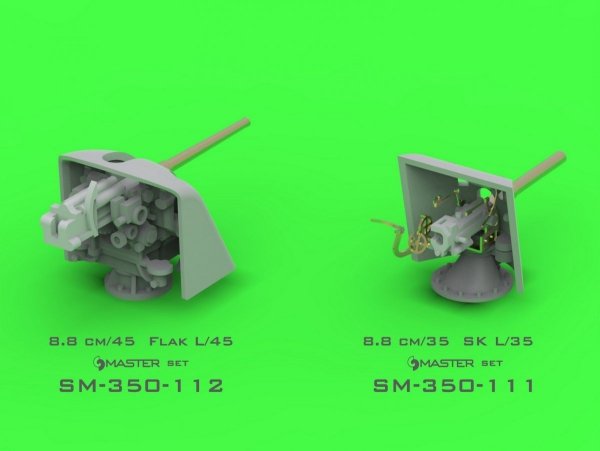 Master SM-350-112 Niemieckie działo 8,8cm/45 (3.46in) Flak L/45 1/350