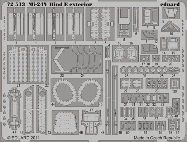 Eduard 72513 Mi-24V Hind E exterior 1/72 ZVEZDA