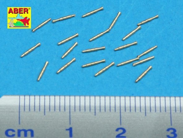 Aber 350L-22 Set of 20 pcs QF 2-pdr 40 mm Mk.VIII Pom Pom barrels for Royal Navy ships (1:350)