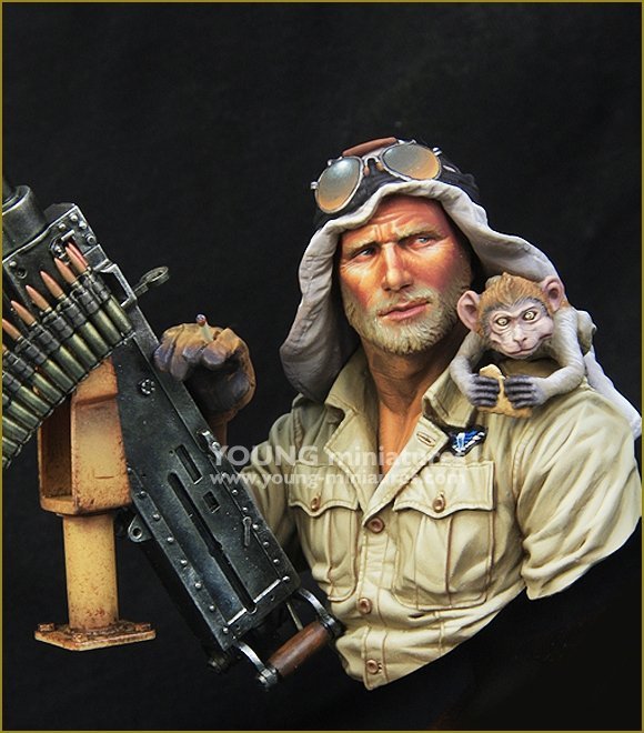 Young Miniatures YM1867 BRITISH SAS JEEP GUNNER North Africa 1941 1/10