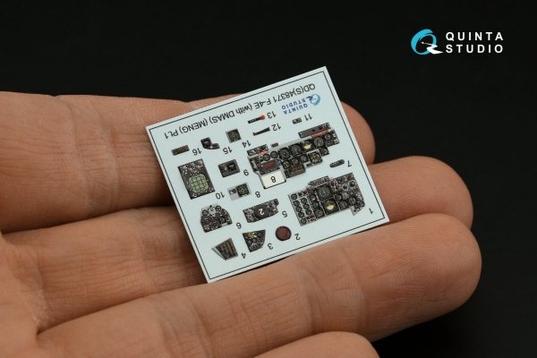 Quinta Studio QD48371 F-4E with DMAS 3D-Printed &amp; coloured Interior on decal paper (Meng) 1/48
