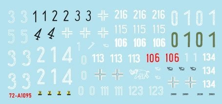 Star Decals 72-A1095 Tiger I. sPzAbt 502 # 1. Initial / Early / Mid production Tigers. 1/72