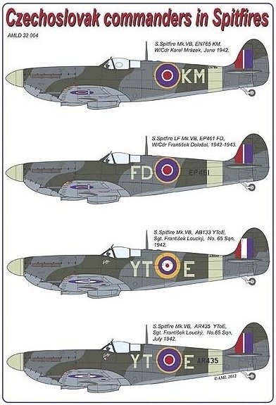 AML D32004 Czechoslovak commanders in the Spitfire 1/32