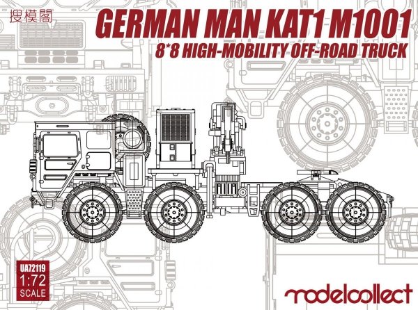 Modelcollect UA72119 German MAN KAT1M1001 8x8 HIGH-Mobility off-road truck (1:72)
