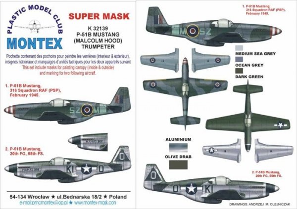Montex K32139 P-51 Mustang III (RAF,USAAF)  1/32