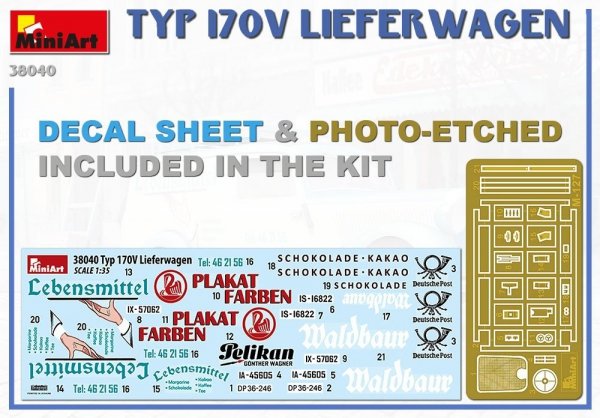 MiniArt 38040 TYP 170V LIEFERWAGEN 1/35