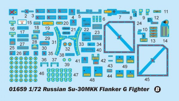 Trumpeter 01659 Russian Su-30MKK Flanker G (1:72)