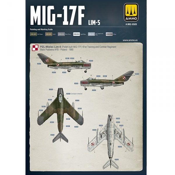 AMMO by Mig Jimenez 8513 MIG-17F / LIM-5 Poland-Cuba-Angola (Premium Edition) 1/48