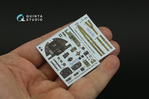 Quinta Studio QD32211 Westland Whirlwind FB Mk.I 3D-Printed &amp; coloured Interior on decal paper (Special Hobby) 1/32