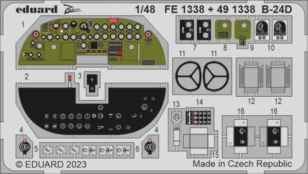 Eduard 491338 B-24D cockpit REVELL 1/48