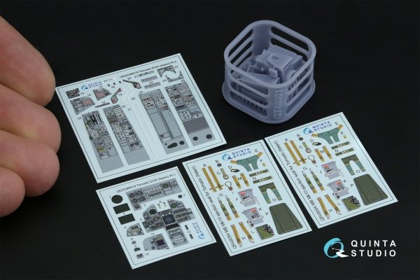 Quinta Studio QD+48519 Tornado ECR 3D-Printed coloured Interior on decal paper (Italeri) (with 3D-printed resin parts) 1/48
