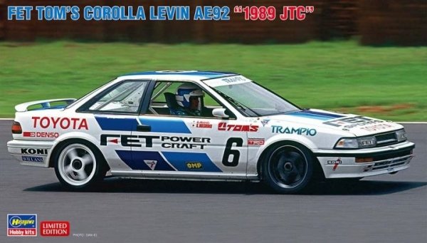 Hasegawa 20545 FET Tom's Corolla Levin AE92 &quot;1989 JTC&quot; 1/24