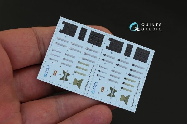 Quinta Studio QD48090 F-15E 3D-Printed &amp; coloured Interior on decal paper (for GWH kit) 1/48