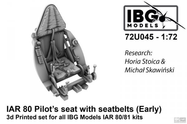 IBG 72U045 Pilot's Seat with Seatbelts for I.A.R. 80/81 (Early, used until 1941)