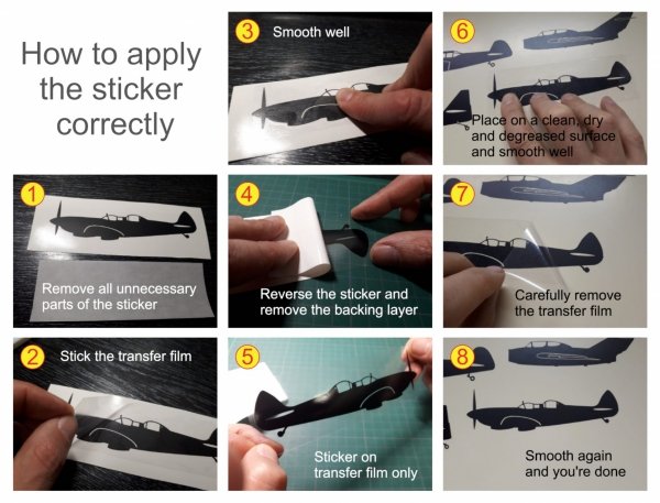 Omask 150371 sticker P-39 Airacobra (15cm white)