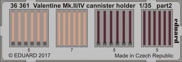 Eduard 36361 Valentine Mk. II/ IV cannister holder TAMIYA 1/35