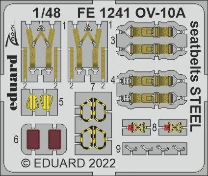 Eduard FE1241 OV-10A seatbelts STEEL ICM 1/48