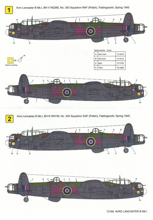 Techmod 72166 Avro Lancaster B Mk. I 1/72