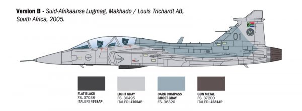 Italeri 91216 JAS-39D Gripen Twin Seater 1/72