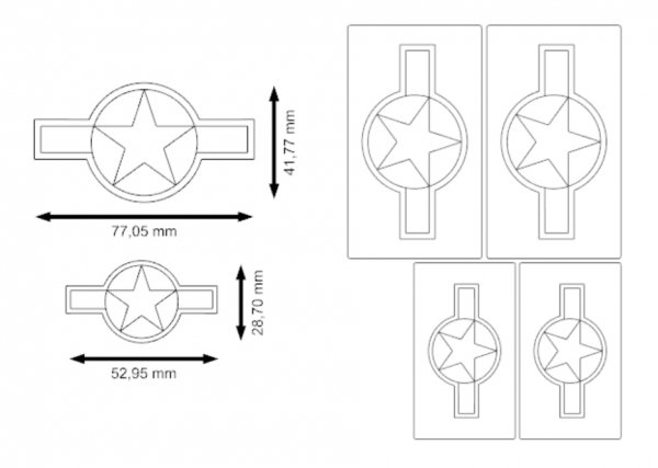 Omask 24045 B-17F US insignias part 1 1/48