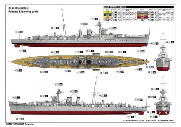Trumpeter 05362 HMS Calcutta 1/350