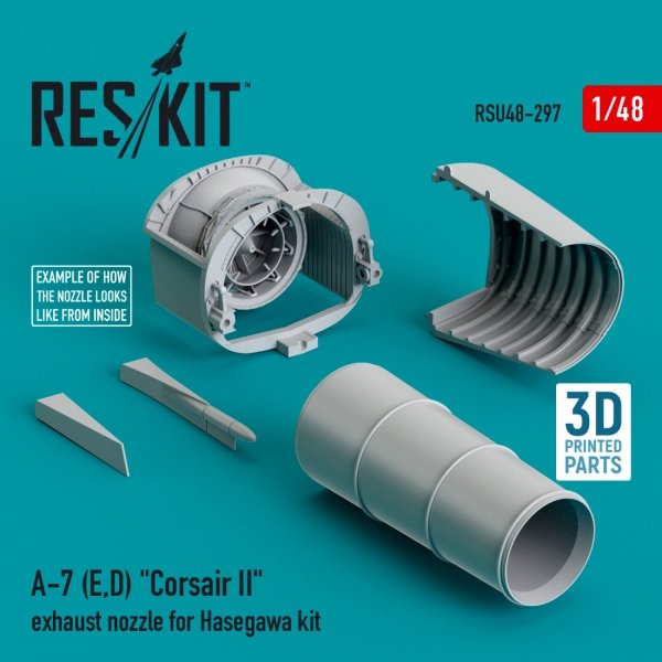 RESKIT RSU48-0297 A-7 (E,D) &quot;CORSAIR II&quot; EXHAUST NOZZLE FOR HASEGAWA KIT 1/48