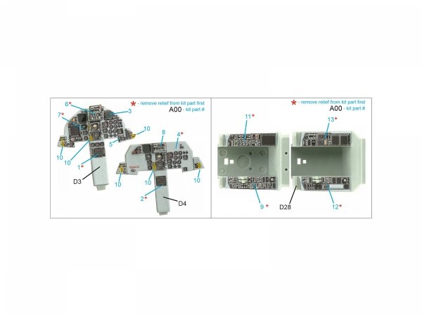 Quinta Studio QDS48415 F-15D 3D-Printed coloured Interior on decal paper (Academy) (Small version) 1/48