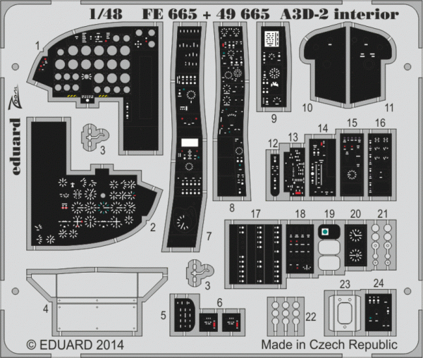 Eduard 49665 A3D-2 interior S. A. TRUMPETER 1/48