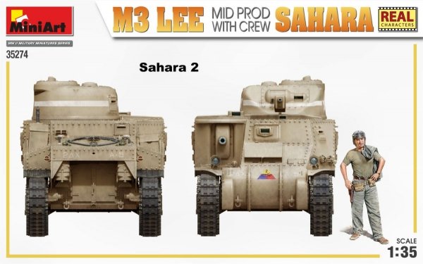 MiniArt 35274 M3 LEE MID PROD. SAHARA w/CREW 1/35