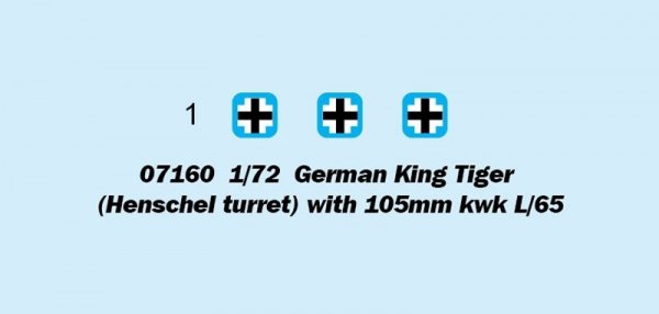 Trumpeter 07160 German King Tiger (Henschel turret) with 105mm kwk L/65 1/72