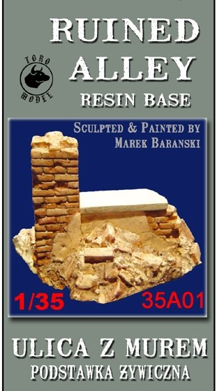 Toro 35A01 Ulica z Murem Podstawka Żywiczna 1/35