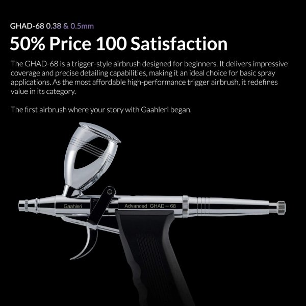 Gaahleri 40140 Advanced Series GHAD-68 Airbrush 0,38 mm &amp; 0,5 mm, 1/4 oz &amp; 1/2 oz